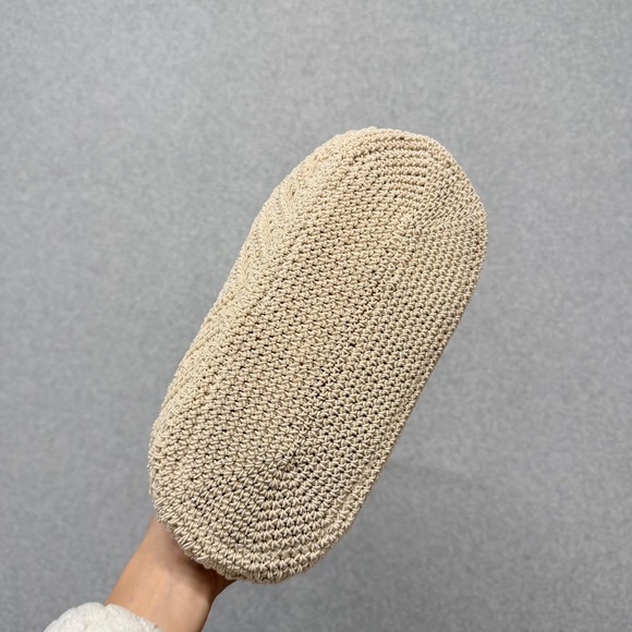 Vtg Y2K 90s Hobo Shoulder Bag Women S Cream Crochet Beaded Boho Summer Purse - Picture 4 of 12